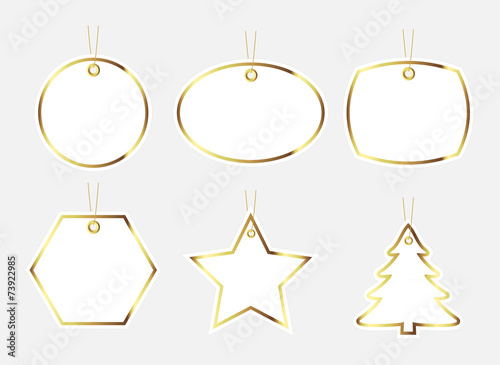 Gift tag, gold edge