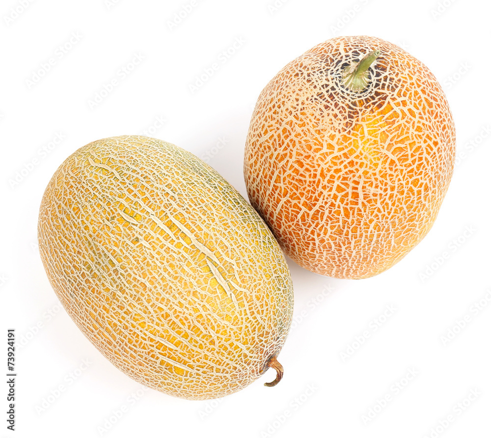 Melons isolated on white Melons isolated on white