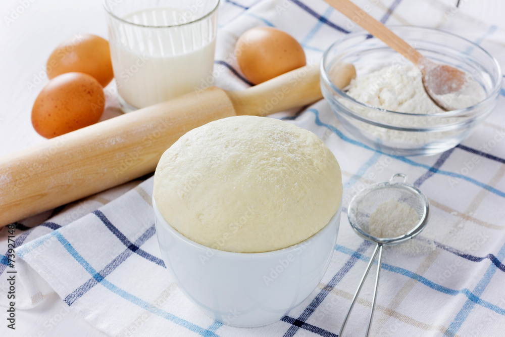Dough with rolling pin Dough with rolling pin
