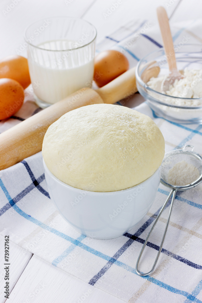 Dough with rolling pin Dough with rolling pin
