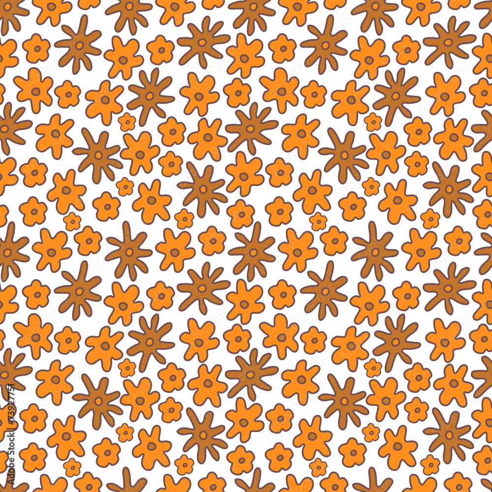 Seamless pattern of flowers on white background Seamless pattern of flowers on white background