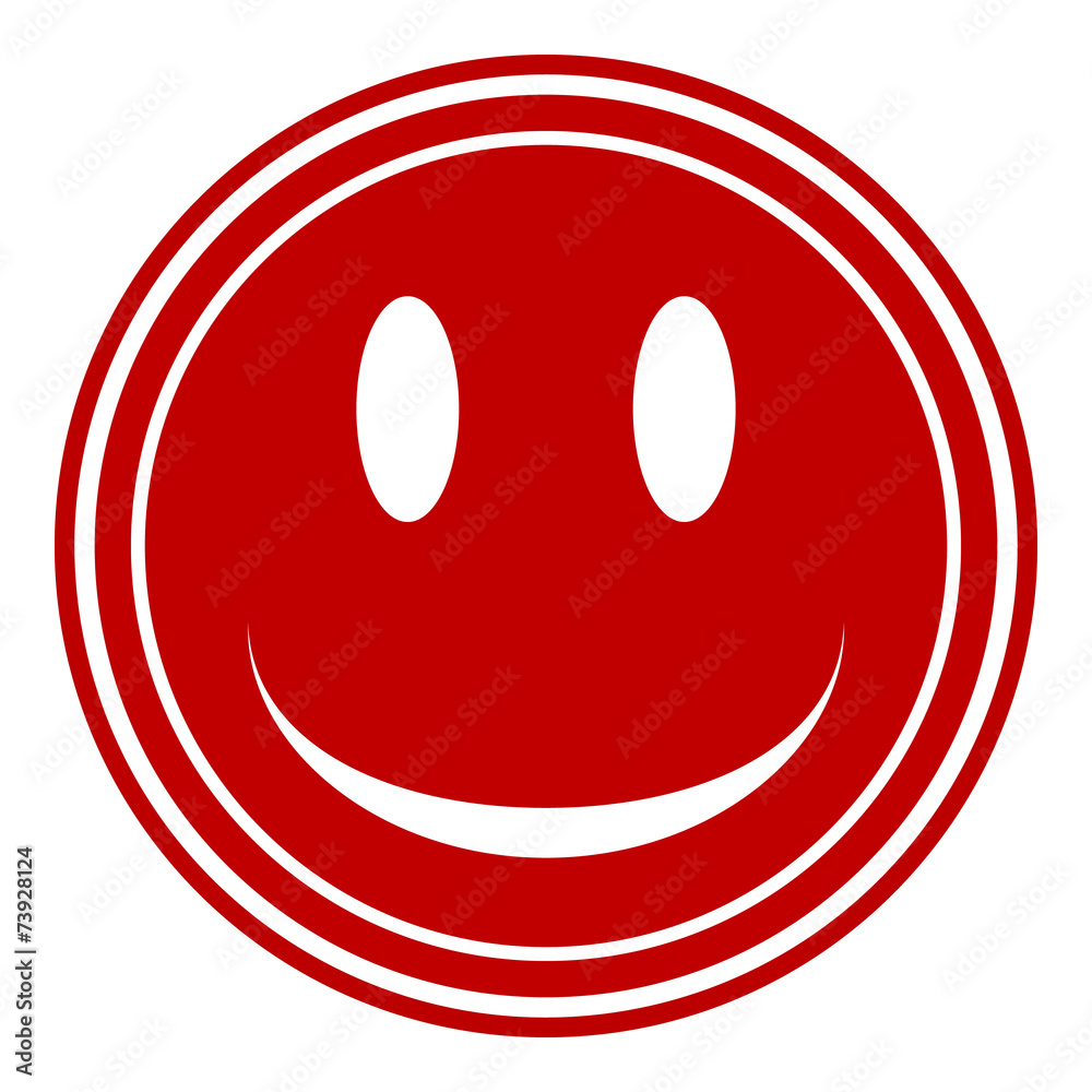 Fototapeta premium Smile face circle button