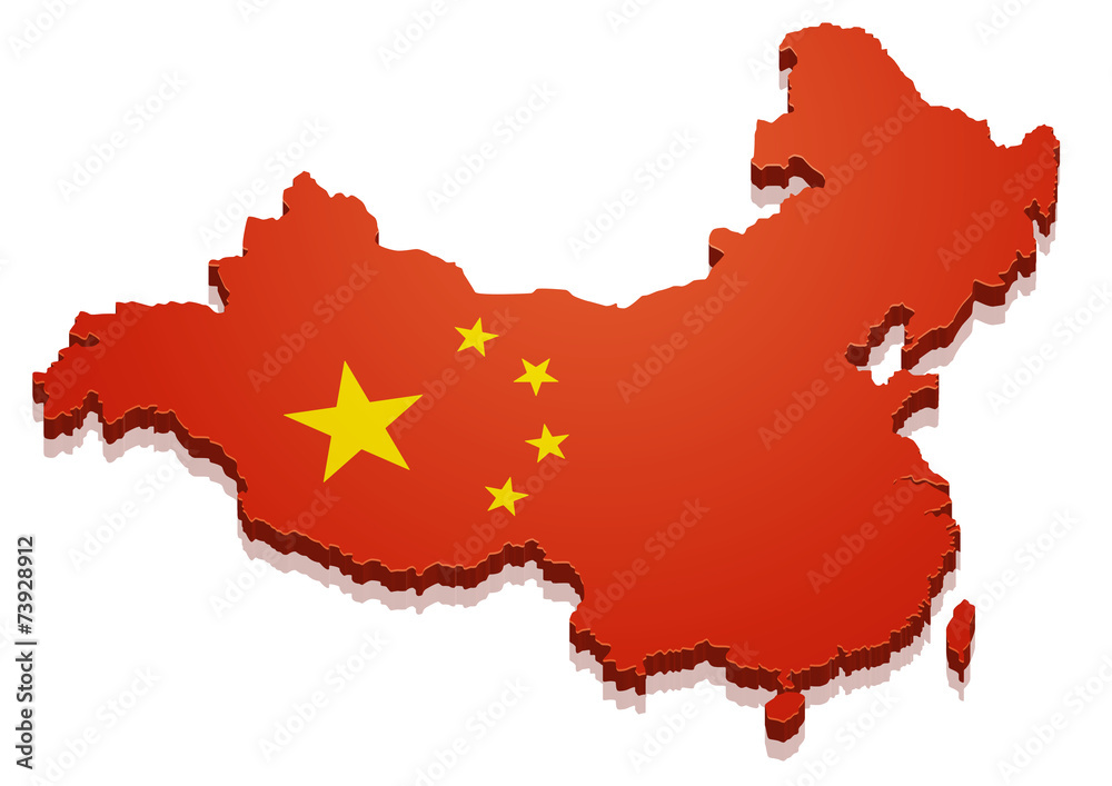 Naklejka premium Map China