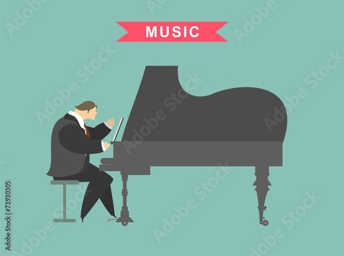man playing the piano