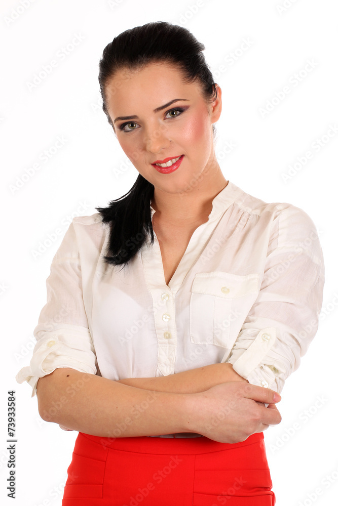 Portrait of a young attractive business woman Portrait of a young attractive business woman