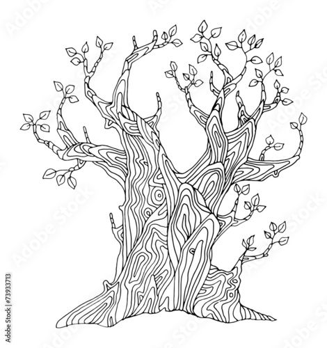 Hand drawing tree