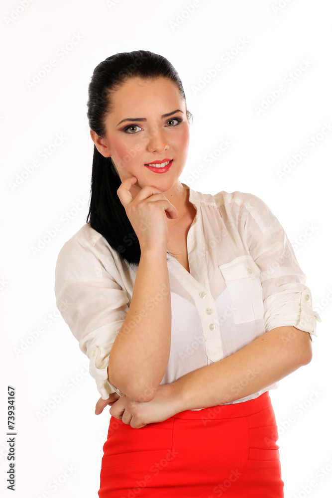 Portrait of a young attractive business woman Portrait of a young attractive business woman