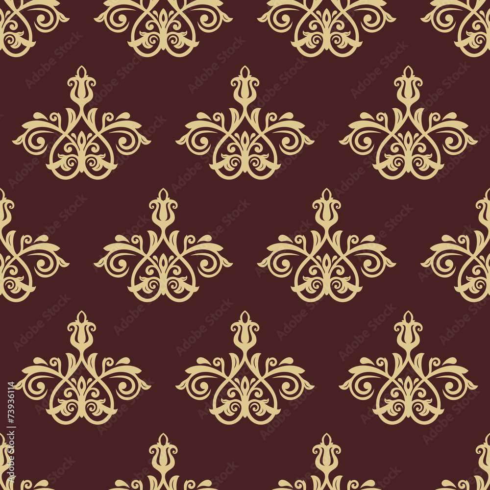 Damask Seamless Vector Pattern. Orient Background Damask Seamless Vector Pattern. Orient Background