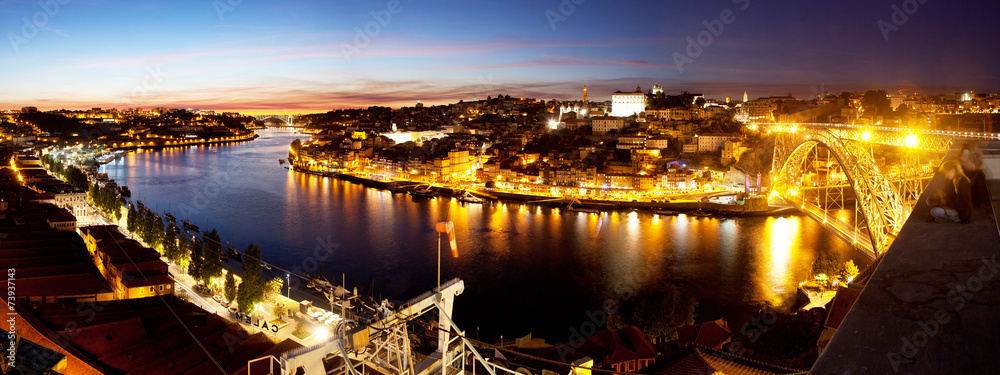Panorama of Porto, Portugal.