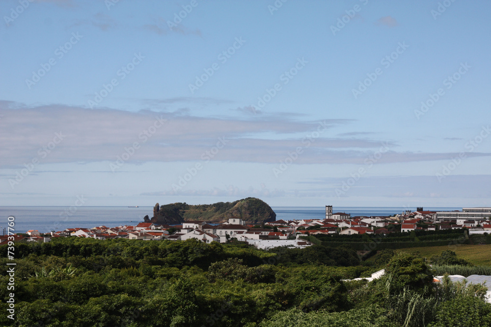 Açores - Sao Miguel - couché de soleil sur l'ilot Vila Franca