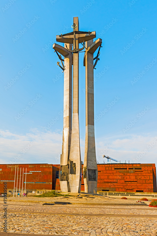Fototapeta premium Communism victims memorial place in Gdansk, Poland.