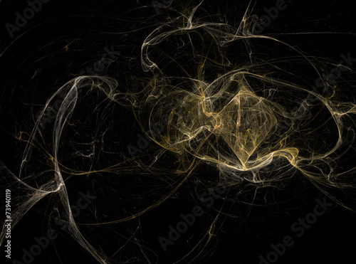 Golden diamond abstract fractal effect light background
