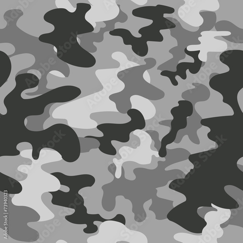 Seamless vector square camouflage pattern grey