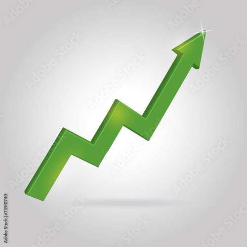 Vector 3d arrow profit