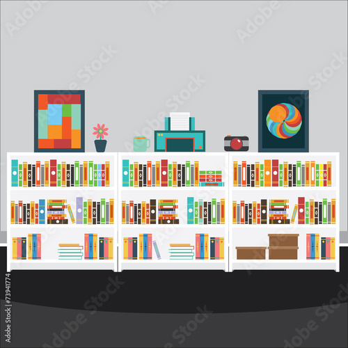 Vector of book room