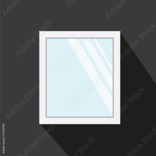 Vector of mirror with long shadow style