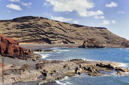 Beach inside a volcano