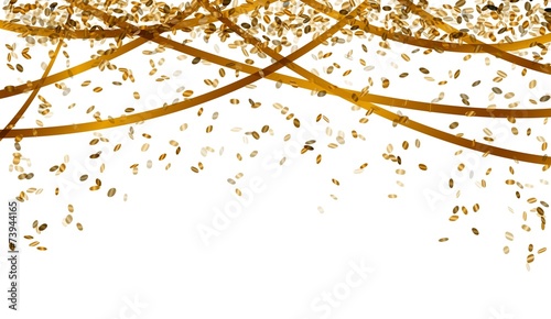 falling gold confetti
