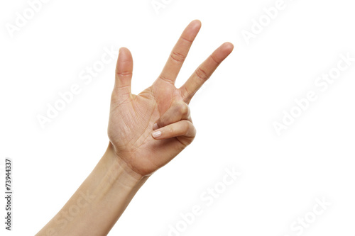 Handzeichen Drei