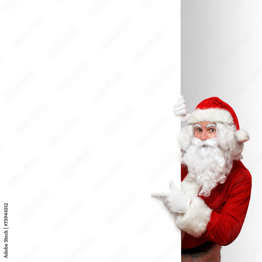 Leere Wand und Weihnachtsmann Leere Wand und Weihnachtsmann