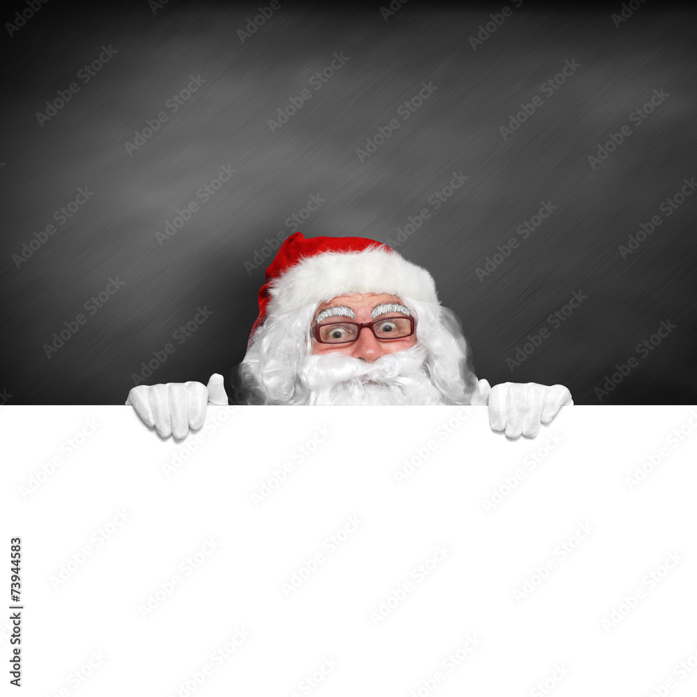 Leere Wand und Weihnachtsmann