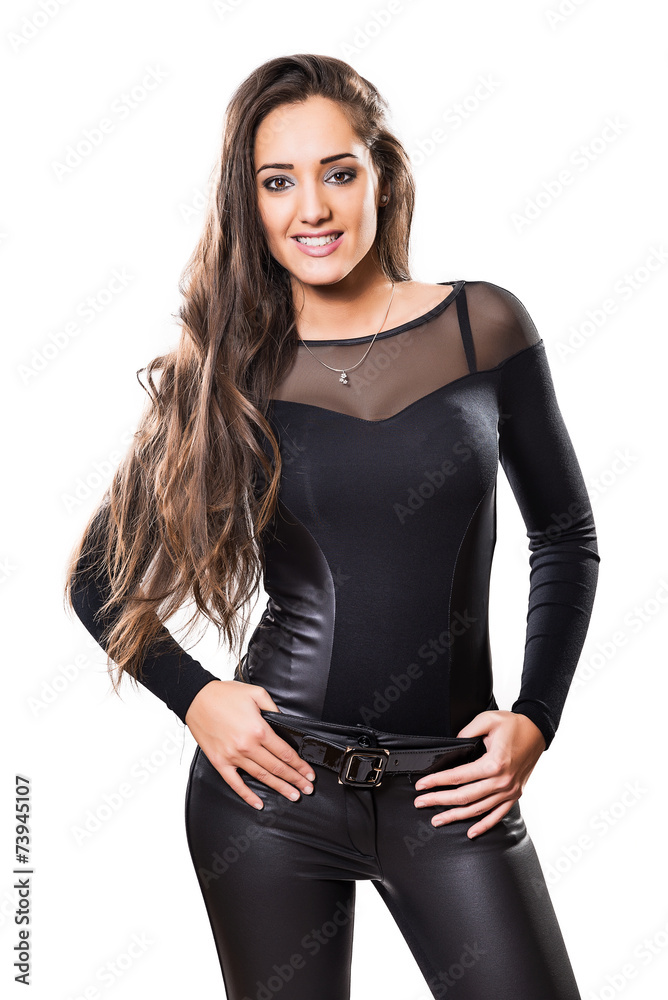 Beautiful fashionable young woman. Isolated Beautiful fashionable young woman. Isolated
