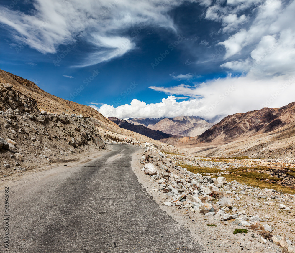 Road in Himalayas. Ladakh, India Road in Himalayas. Ladakh, India