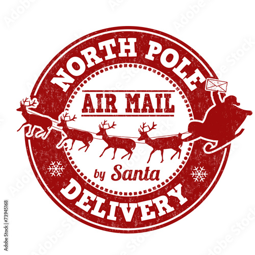 North Pole delivery stamp
