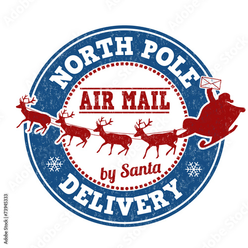 North Pole delivery stamp