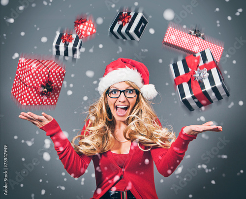 santagirl throwing gifts - Santagirl 11 photo