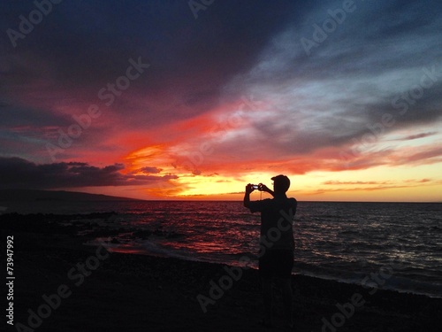 capturing a sunset