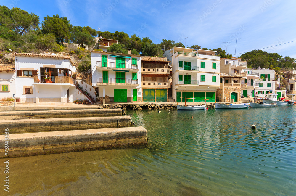 Houses in Cala Figuera fishing village, Majorca island, Spain