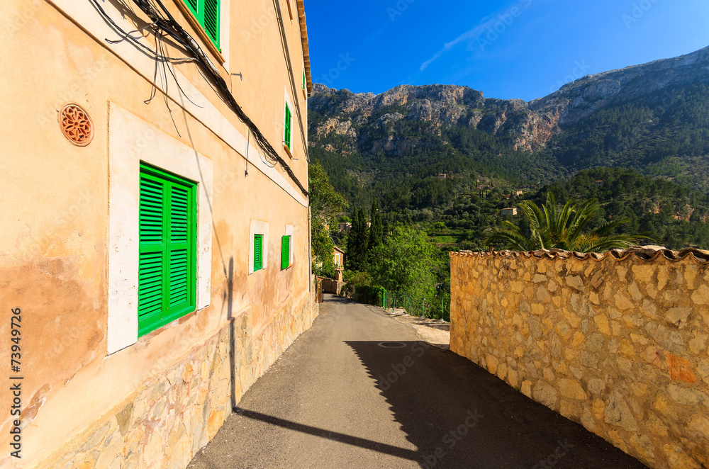 Mountain village Deia on Majorca island, Spain