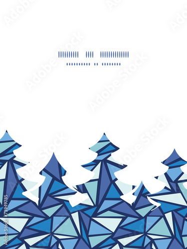 Vector abstract ice chrystals Christmas tree silhouette pattern