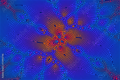 Color ophamental mosaic B. Glamour pattern. photo