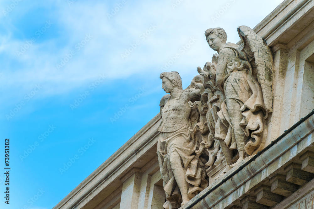Angels sculptures at Saint Peter Square in Rome
