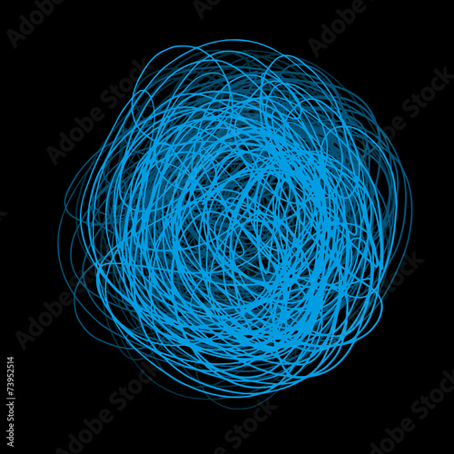 Abstract blue figure vector