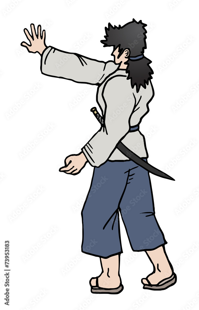 Samurai vector draw Samurai vector draw
