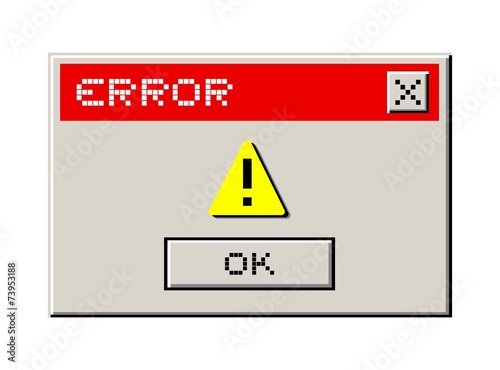 Error alert computer message