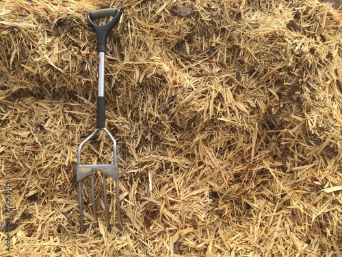 much with garden fork
