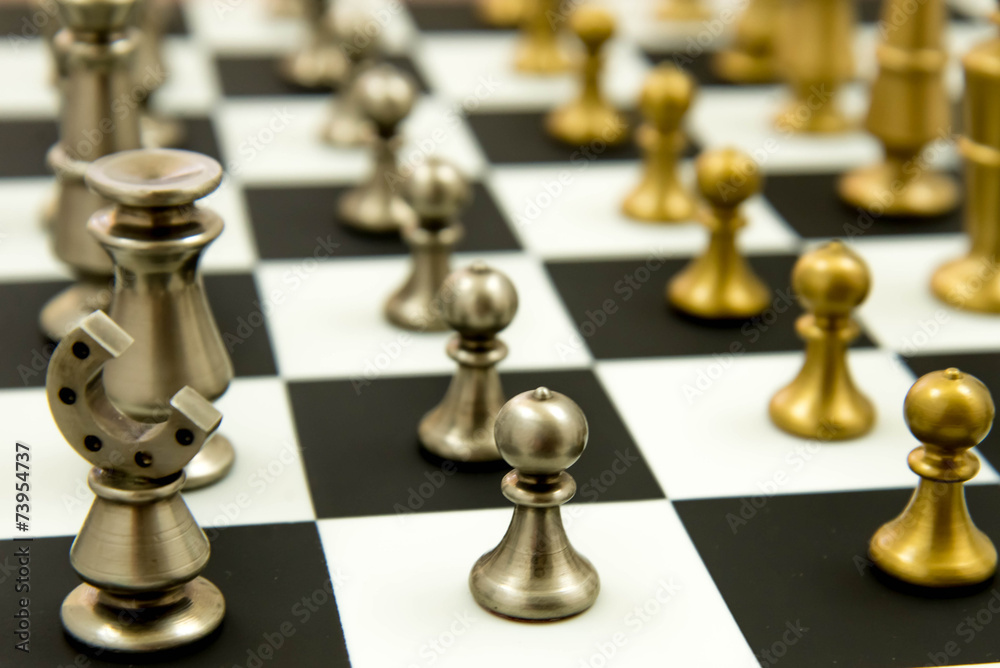 chess game - pawns in rows, lined up chess game - pawns in rows, lined up