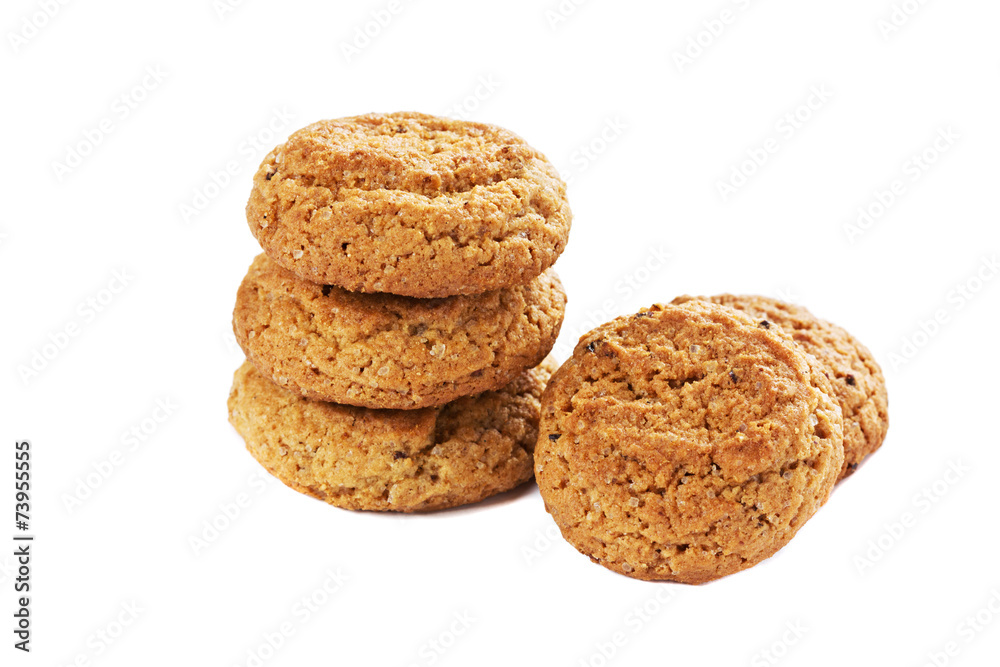 Oatmeal cookies isolated on white Oatmeal cookies isolated on white