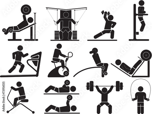 Silhouette Fitness icons