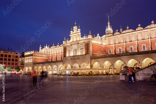 Cloth Hall in the Old Town of Krakow at Night