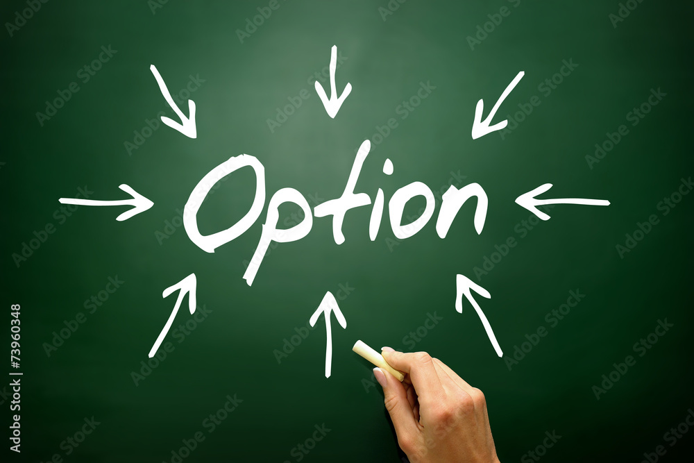 Hand drawn Option directions concept on blackboard Hand drawn Option directions concept on blackboard
