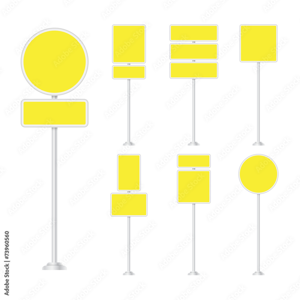 Vector set of signpost on isolated white background Vector set of signpost on isolated white background