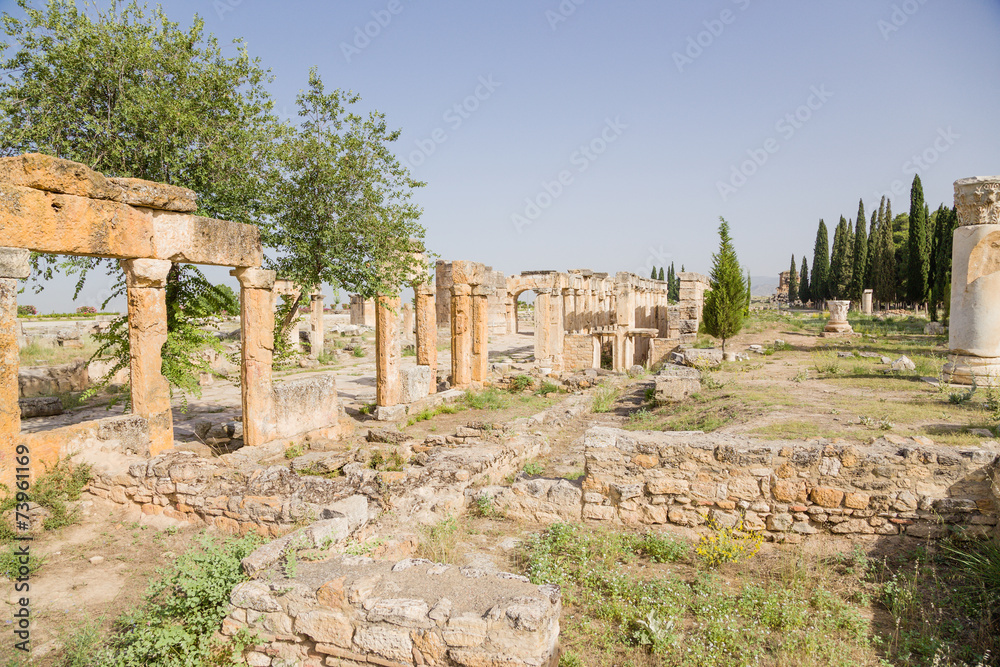 Сolonnade along the Frontinus street and Gate of Domitian