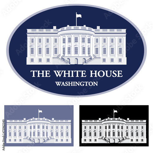 White House - detailed vector illustration