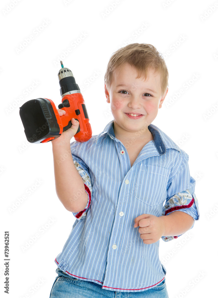 Studio portrait of a little boy. Studio portrait of a little boy.