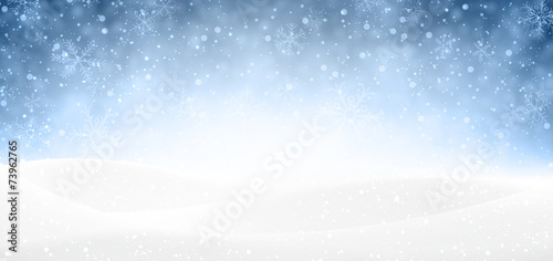 Christmas snowy banner.